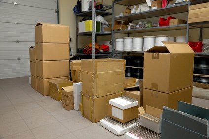 Amazon package securely delivered inside a garage