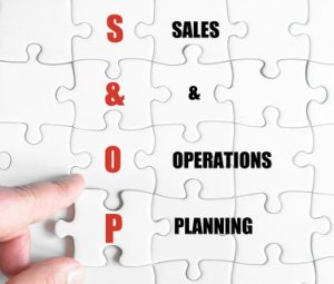 Illustration of SIOP Strategy Execution leading to improved profit, service, and inventory management