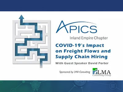 David Porter discusses COVID's impact on freight flows and supply chain hiring in this webinar