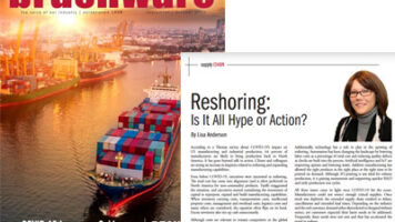 Illustration highlighting key factors behind the reshoring trend in manufacturing, including cost, customer demands, and technology