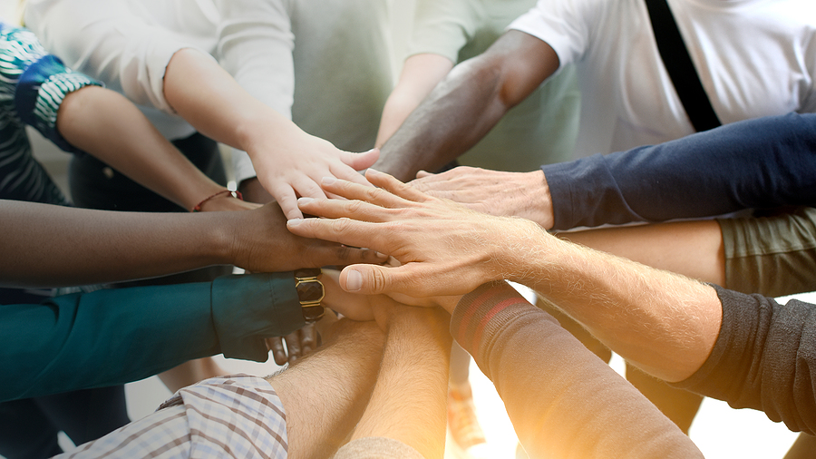 Diverse group of professionals discussing business strategy