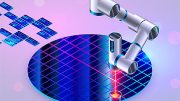 Semiconductor Supply Chain Manufacturing Investment Robotic arm manufacturing semiconductor wafers highlighting semiconductor supply chain investment and resilient U.S. chip production