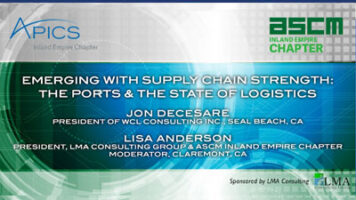 Insights into Emerging Supply Chain Strength at Ports and Logistics - Jon DeCesare discusses ASCM trends
