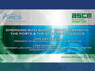 Insights into Emerging Supply Chain Strength at Ports and Logistics - Jon DeCesare discusses ASCM trends